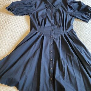 Eliza J Navy Long Sleeve Dress